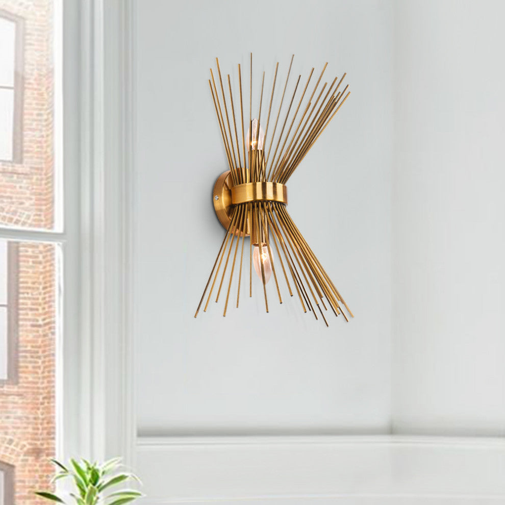 2 Light Starburst Wall Sconce