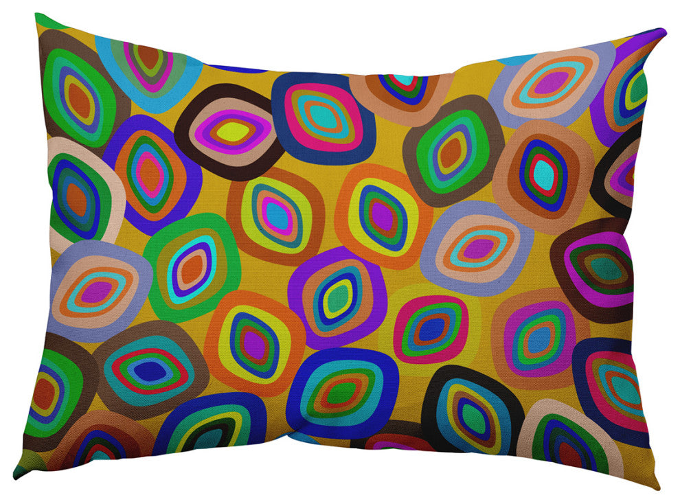 Modern Leaf Pile Accent Pillow