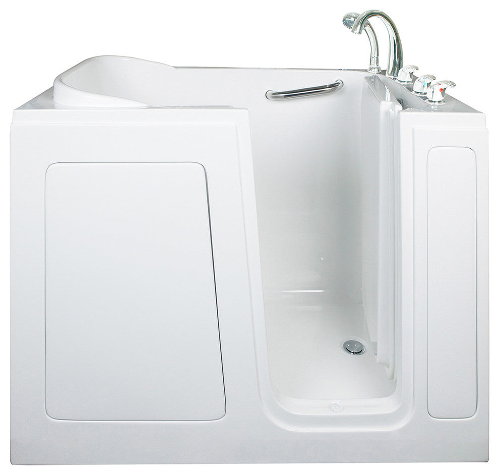 Ella's Bubbles Short Walk-In Soaking Bathtub, White With Right Drain/Door