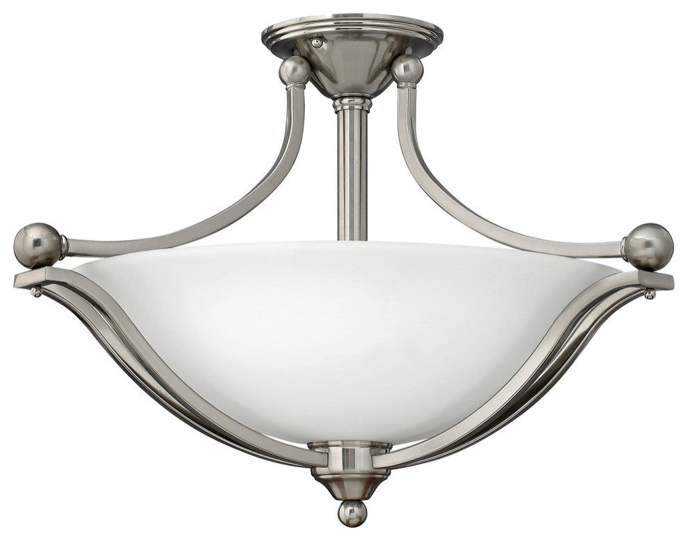 Hinkley Bolla Foyer Large Semi-Flush Mount, Brushed Nickel