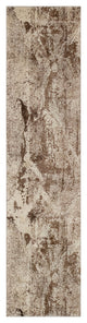 Noori Rug Lagoon Harold Brown and Ivory Rug, 3'0" X 11'10"
