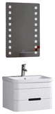 24" Bathroom Vanity With Led Mirror, PVC