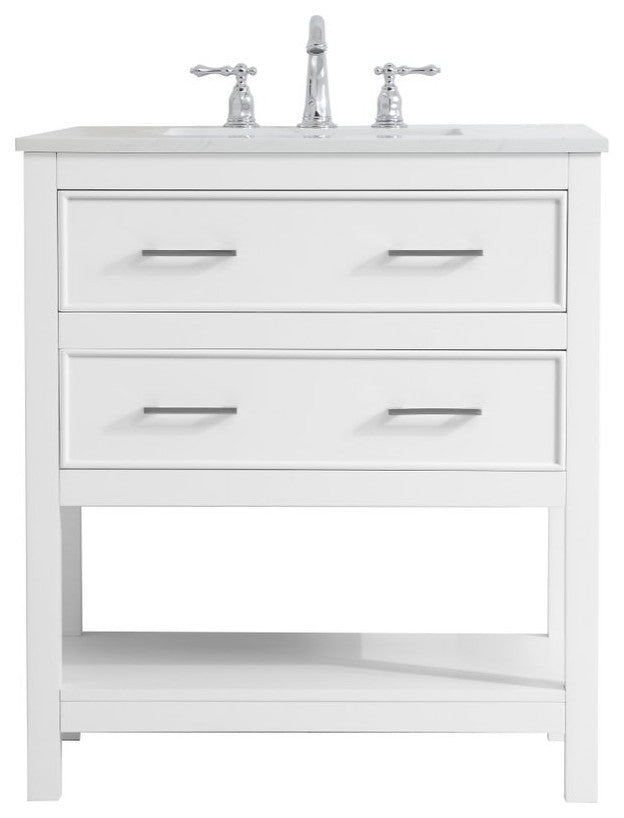 Elegant VF19030WH 30"Single Bathroom Vanity, White