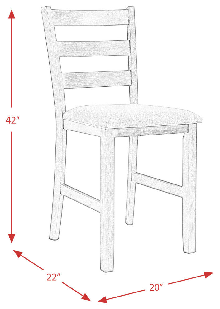 Picket House Furnishings Kona Gray 5PC Counter Height Dining Set