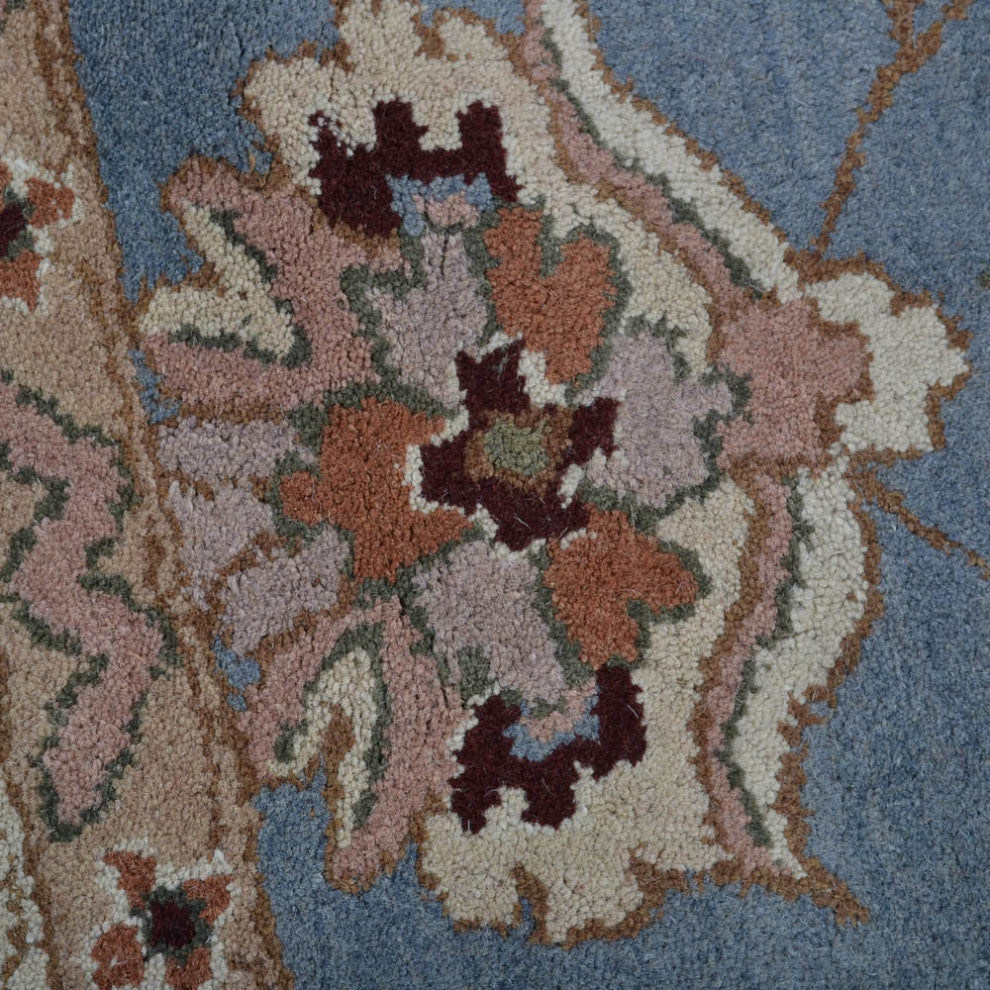 HAND TUFTED WOOL ECO-FRIENDLY AREA RUGS - Octagon,Blue White,Oriental