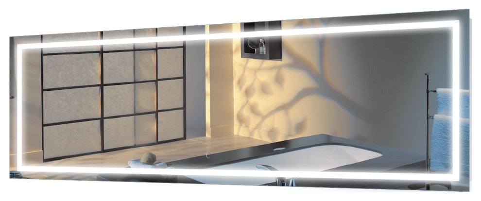 84 Inch X 30 Inch Rectangle Led Bathroom Mirror