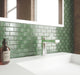 CastelloUSA Anacleto Ceramic Pressed 1"x2" Mosaic Tile, Green