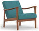 Alpine Furniture Zephyr Lounge Chair in Turquoise