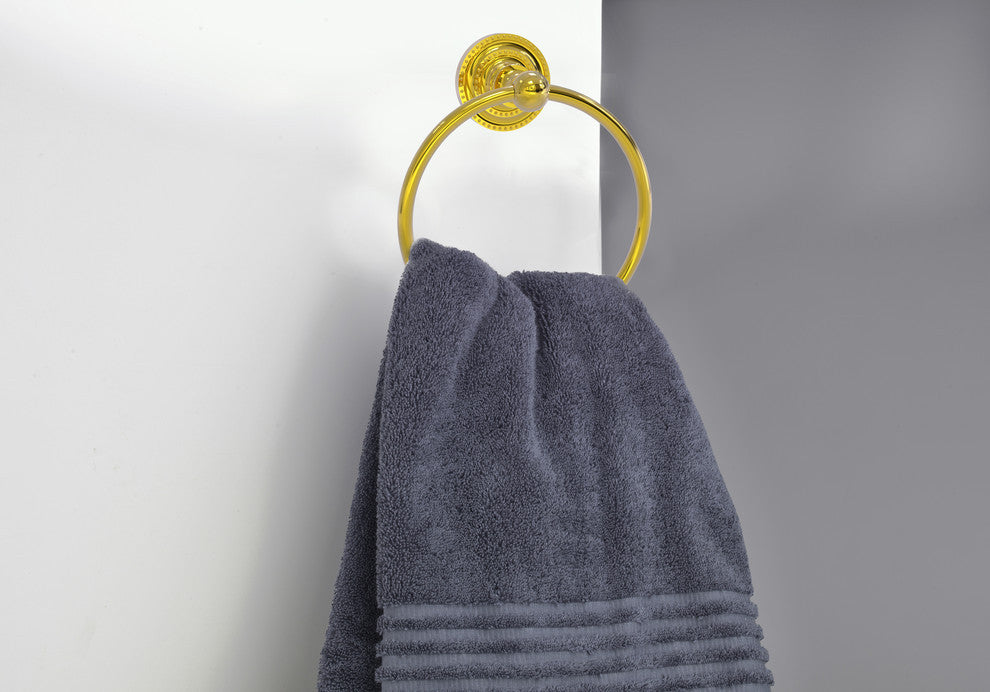 Dottingham Towel Ring, Brushed Bronze