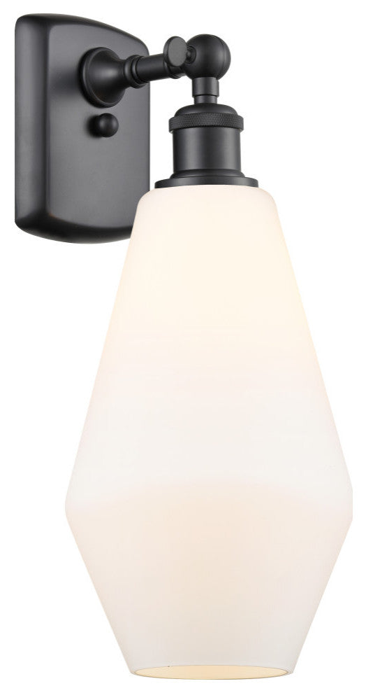 Innovations Cindyrella 1-Light Wall Sconce 516-1W-BK-G651-7, Matte Black