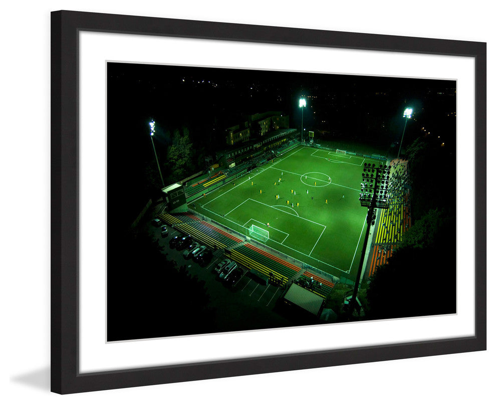 "Soccer Field" Framed Print by Karolis Janulis