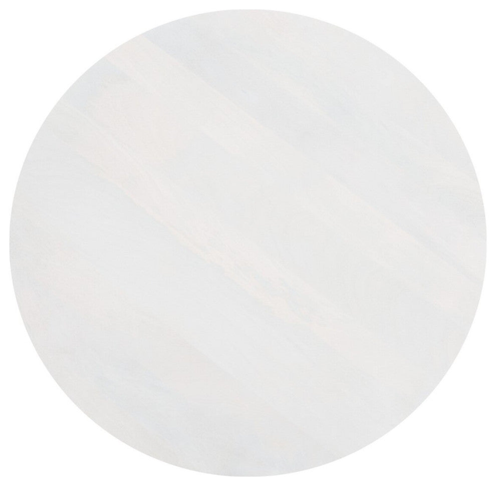 Safavieh Couture Calhoun Round Wood Coffee Table, White Wash