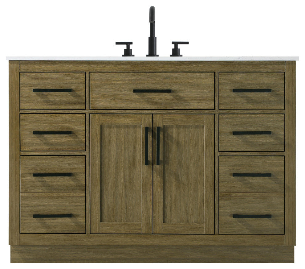 Home Living 48" Single Bathroom Vanity, Chestnut Brown