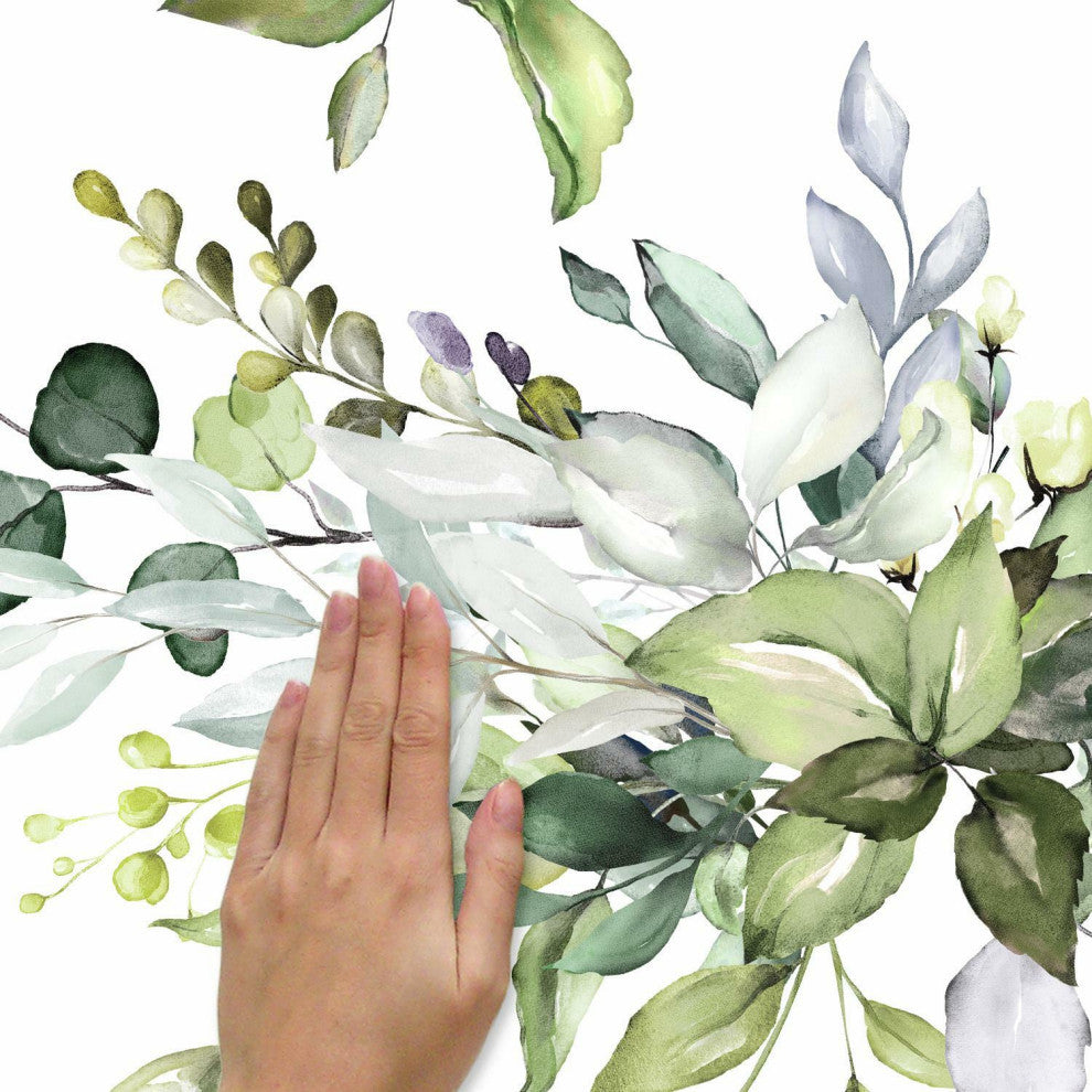 Watercolor Floral Arrangement Peel And Stick Giant Wall Decals