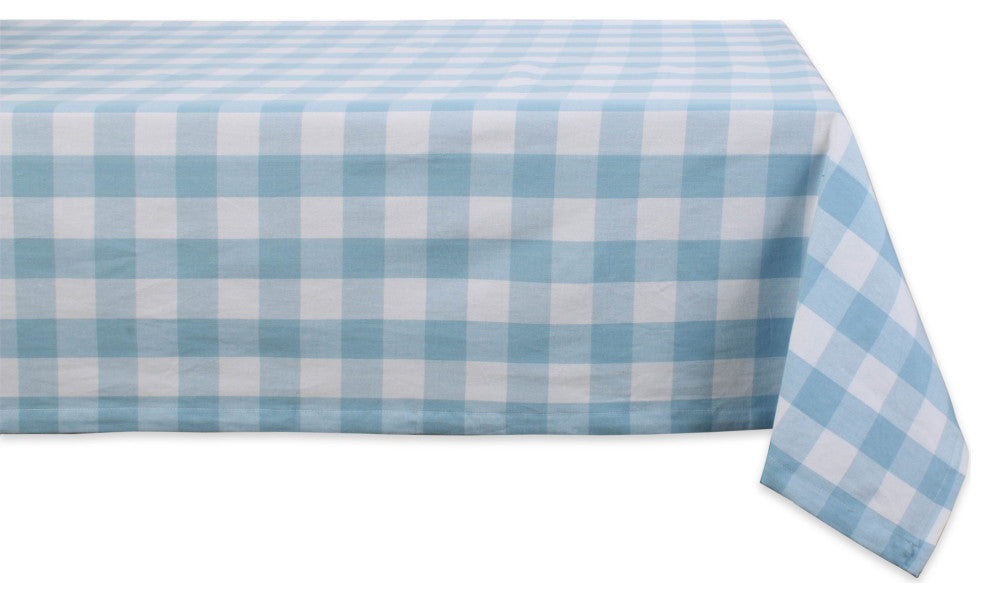 Light Blue Buffalo Check Tablecloth 52X52
