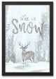 Let it Snow Forrest 12x18 Black Framed Canvas