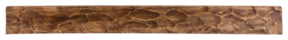 Rough Hewn Fireplace Shelf Mantel, Aged Oak, 72"