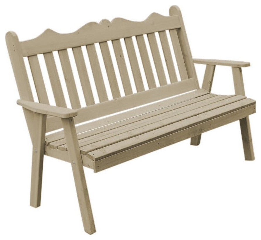 Pine Royal English Garden Bench, Unfinished, 4 Foot