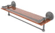Monte Carlo 22" Wood Shelf with Gallery Rail and Towel Bar, Matte Gray