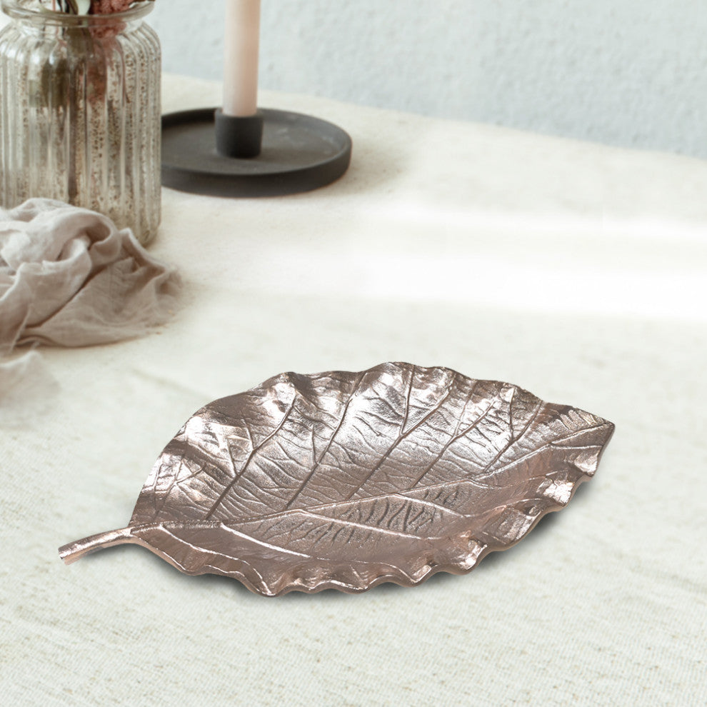 Handmade Decorative Aluminium Tray, Bronze Color Coated