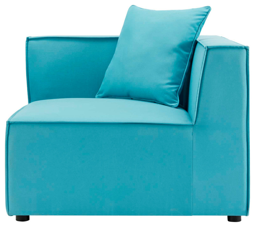 Lounge Sectional Sofa Set, Fabric, Blue, Modern, Outdoor Patio Balcony Garden