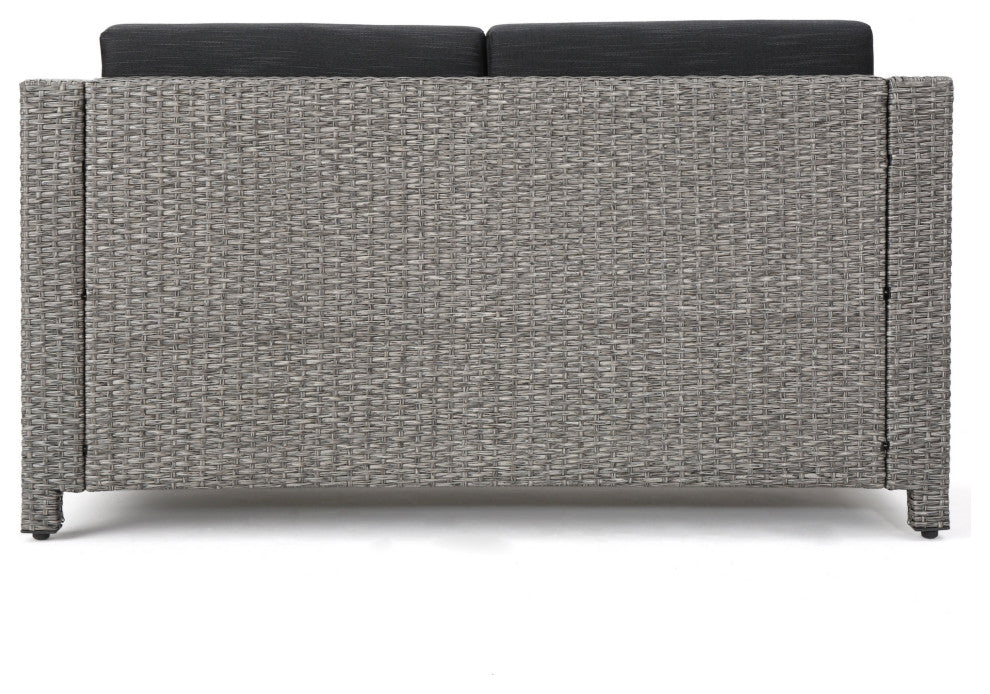 GDF Studio Venice Outdoor 4-Piece Wicker Sofa Set