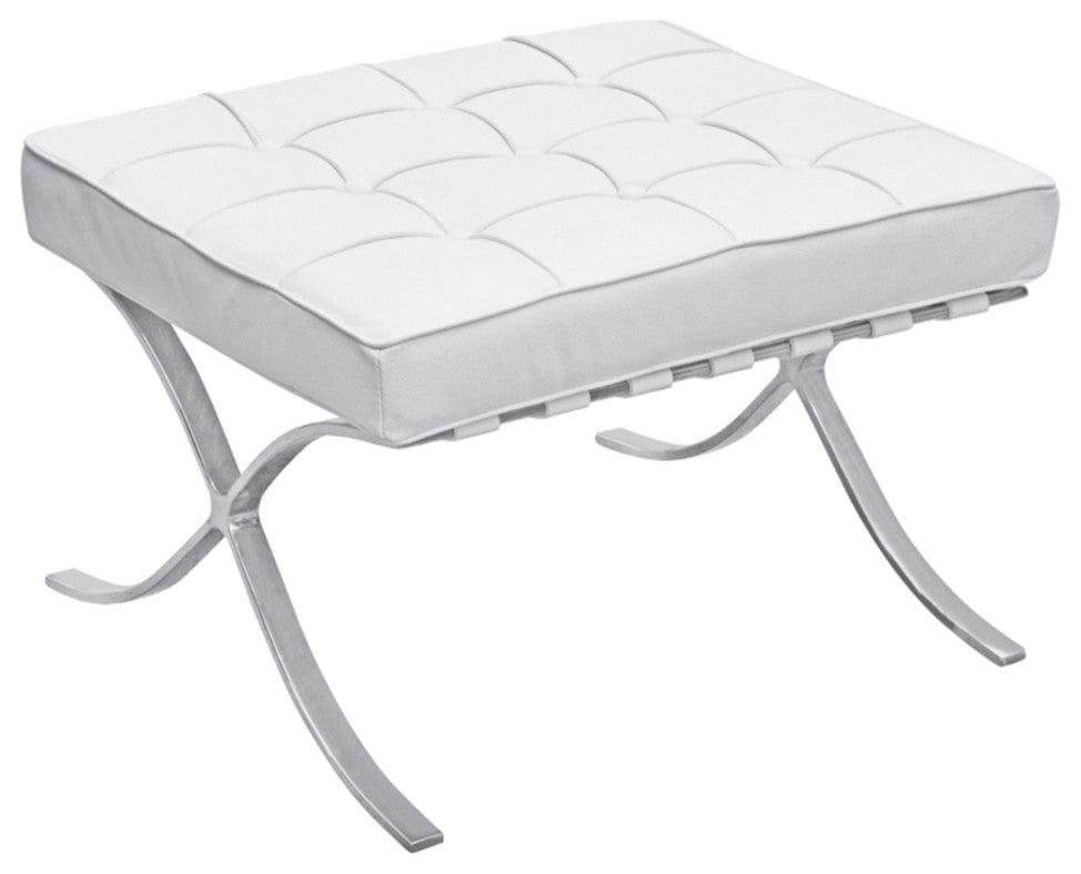 Modern Classics Pavilion Ottoman, White