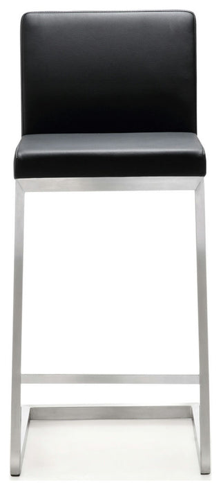 TOV Furniture Parma Black Stainless Steel Counter Stool - Set of 2