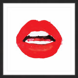 Marmont Hill, "Lips Colors Red" by Amanda Greenwood Framed Painting Print, 18x18