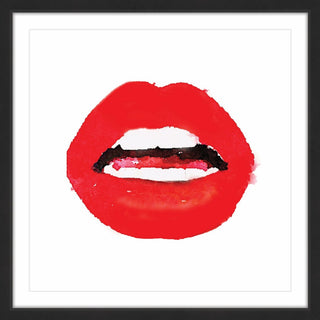Marmont Hill, "Lips Colors Red" by Amanda Greenwood Framed Painting Print, 18x18