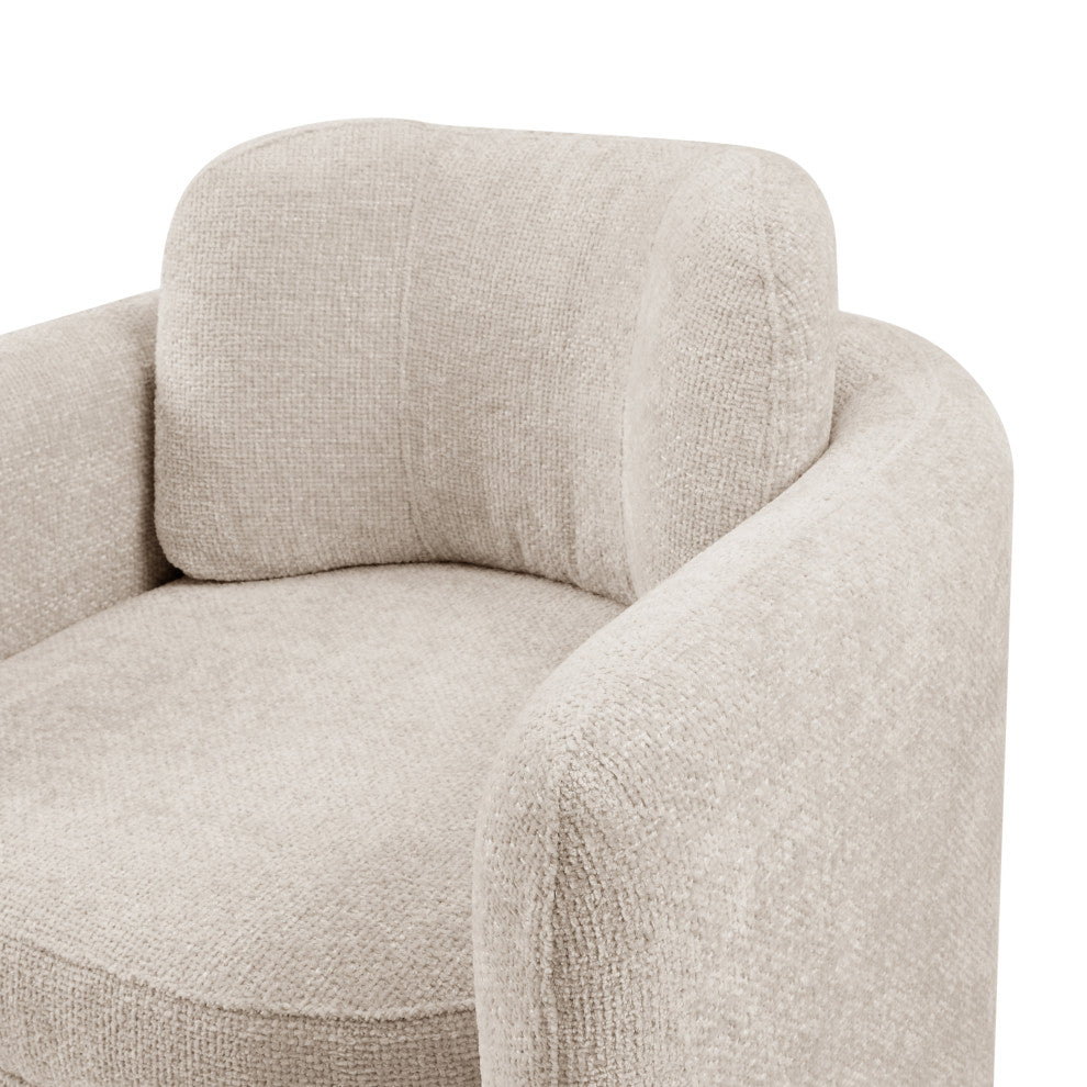 Deryll Fabric Accent Arm Chair, Grenada Cream