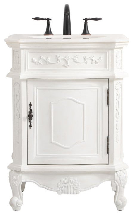 Beth 24" Single Bathroom Vanity, Antique White