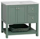 Lakeshore 36" Bathroom Vanity, Sage Green, Engineered Carrara