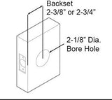 Deco Plate Passage Brown Porcelain Knob, Bright Chrome