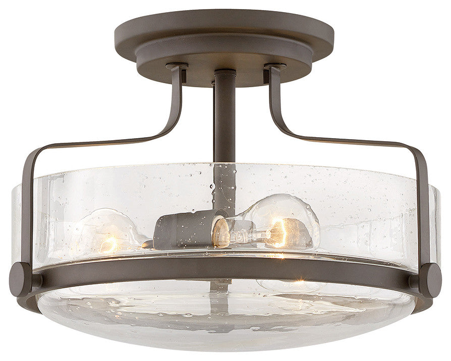 Hinkley Harper 14.5" Semi-Flush Ceiling Light, Oil Rubbed Bronze