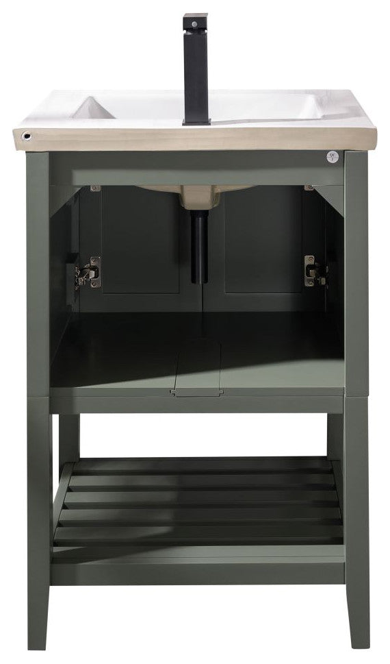 24" Kd Pewter Green Sink Vanity