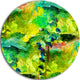 Africa Green Texture, Abstract Round Wall Art, 11"
