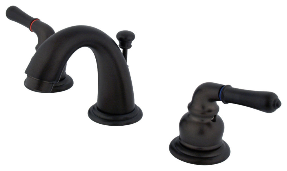 Kingston Brass Widespread Bathroom Faucet With Retail Pop-Up, Oil Rubbed Bronze