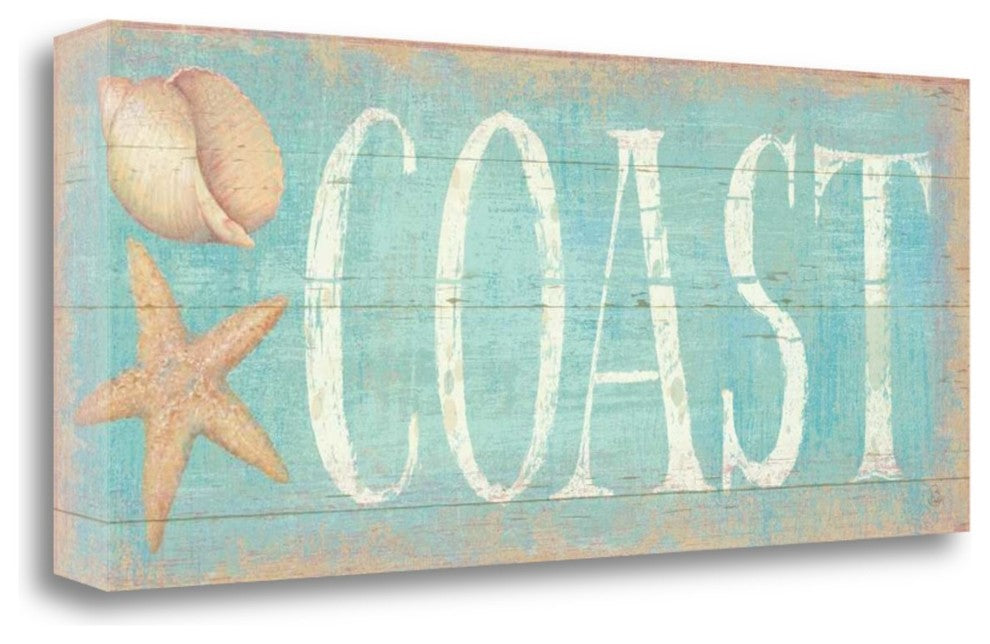 "Pastel Coast" By Daphne Brissonnet, Giclee Print on Gallery Wrap Canvas