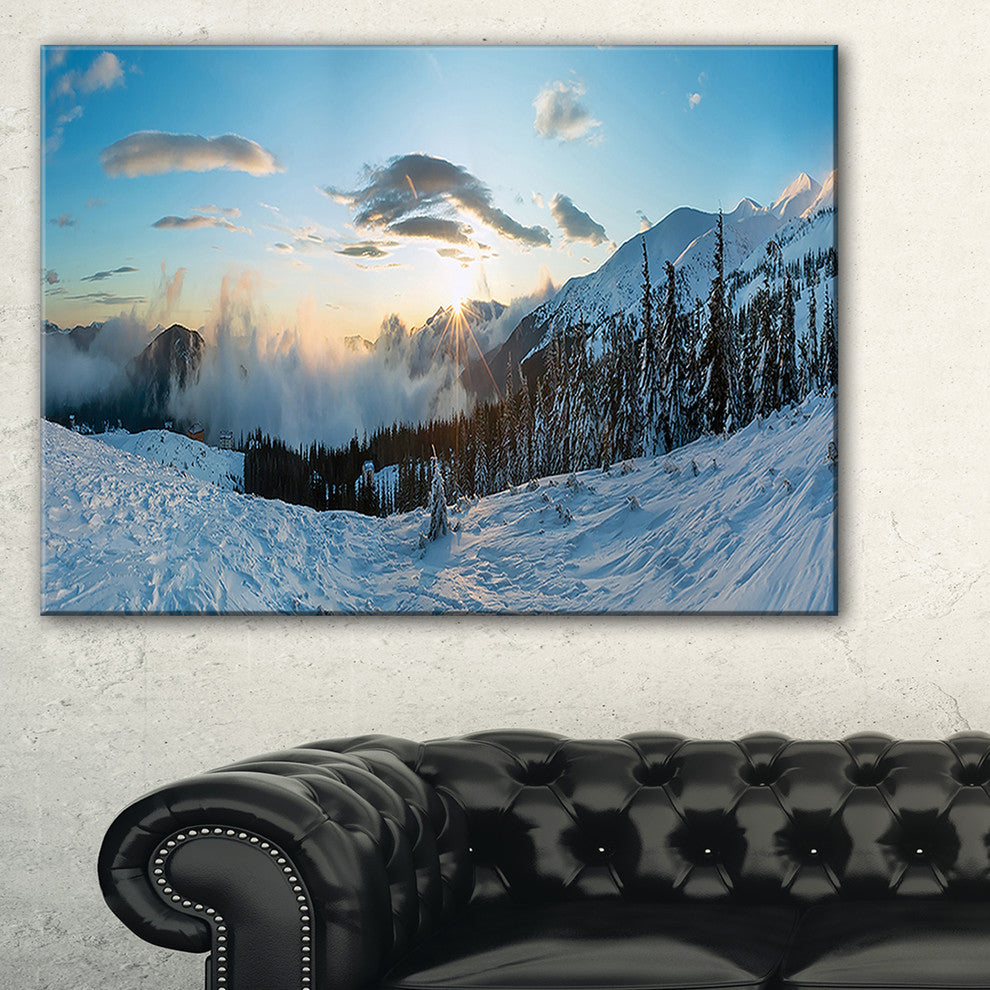 "Morning Winter Carpathian Mountains" Landscape Wall Artwork
