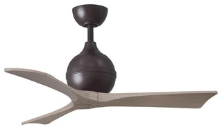 Irene-3 Paddle Fan, Textured Bronze, 42", Gray Ash Blades