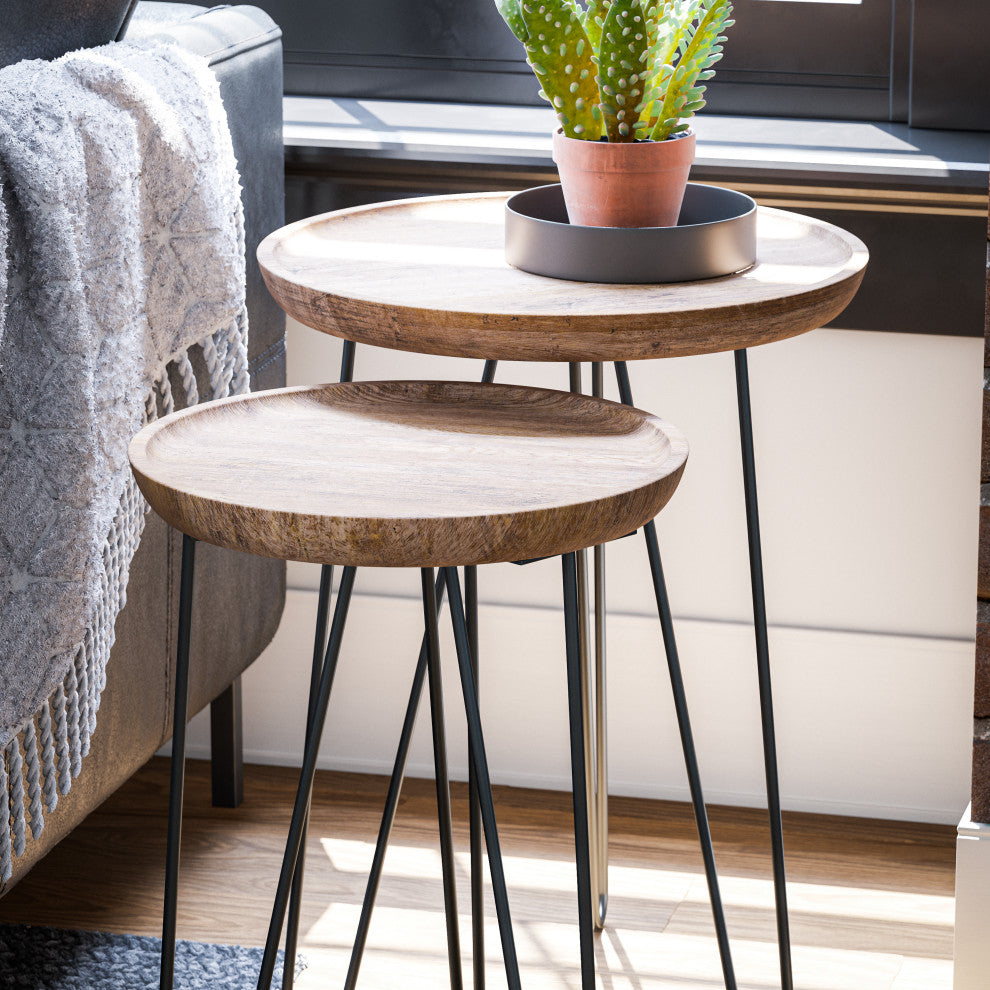 Kenroy 47026WDGBL End Table Set of 2, Newcastle