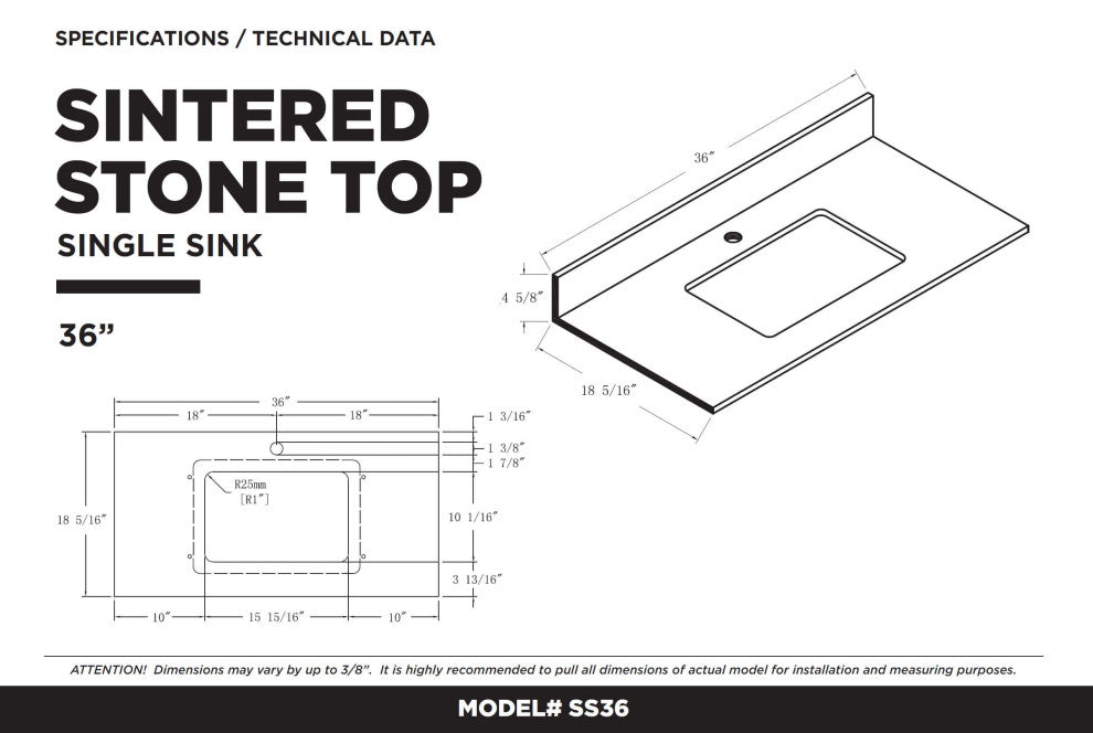 Opulence Bath Vanity, Black Matte, 36", Satin Brass Hardware, White Carrara Top