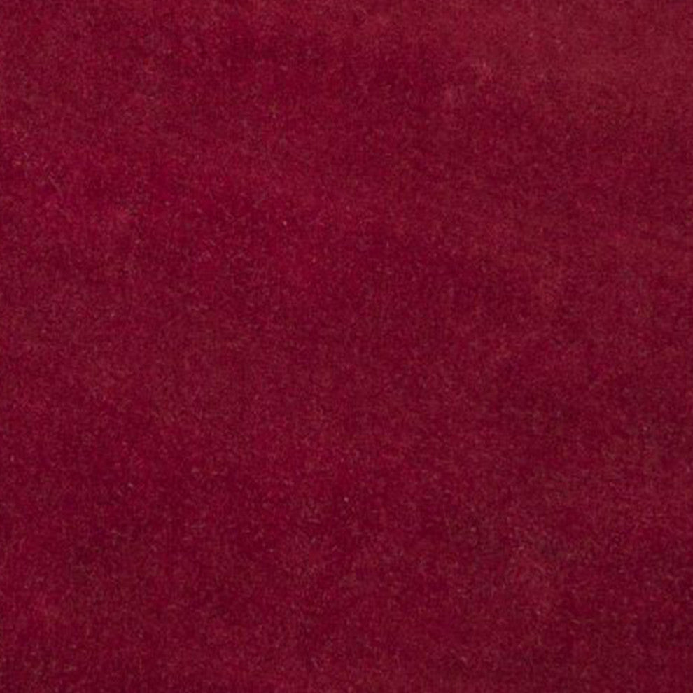 HomeRoots 8' Ruby Red Hand Tufted Bordered Tropical Plants Round Indoor Area Rug
