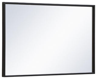 Elegant Decor Eternity 18" x 28" Modern Metal Frame Mirror in Black
