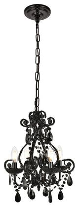 Kato Collection Pendant, 12.6"x16.3", 4-Light, Polished Black