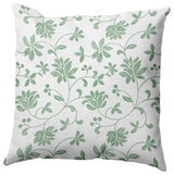 Traditional Floral Polyester Indoor Pillow, Green, 26"x26"