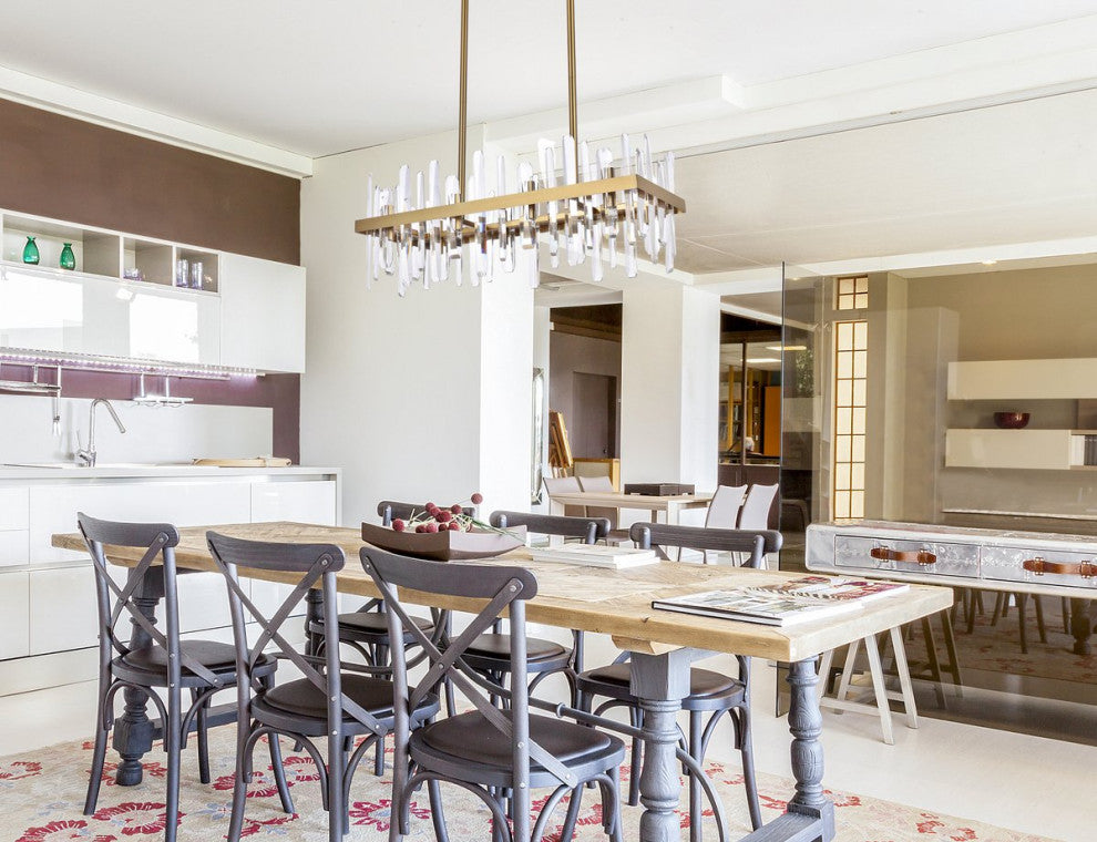 Modern Satin Gold 16-Light Chandelier