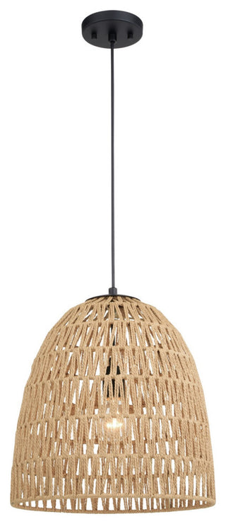 Nassau One Light Pendant in Matte Black