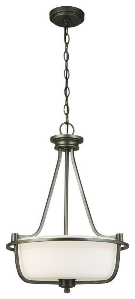 Eglo 3x60w Pendant W/ Graphite Finish & Frosted Glass - 202906A